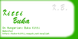 kitti buka business card